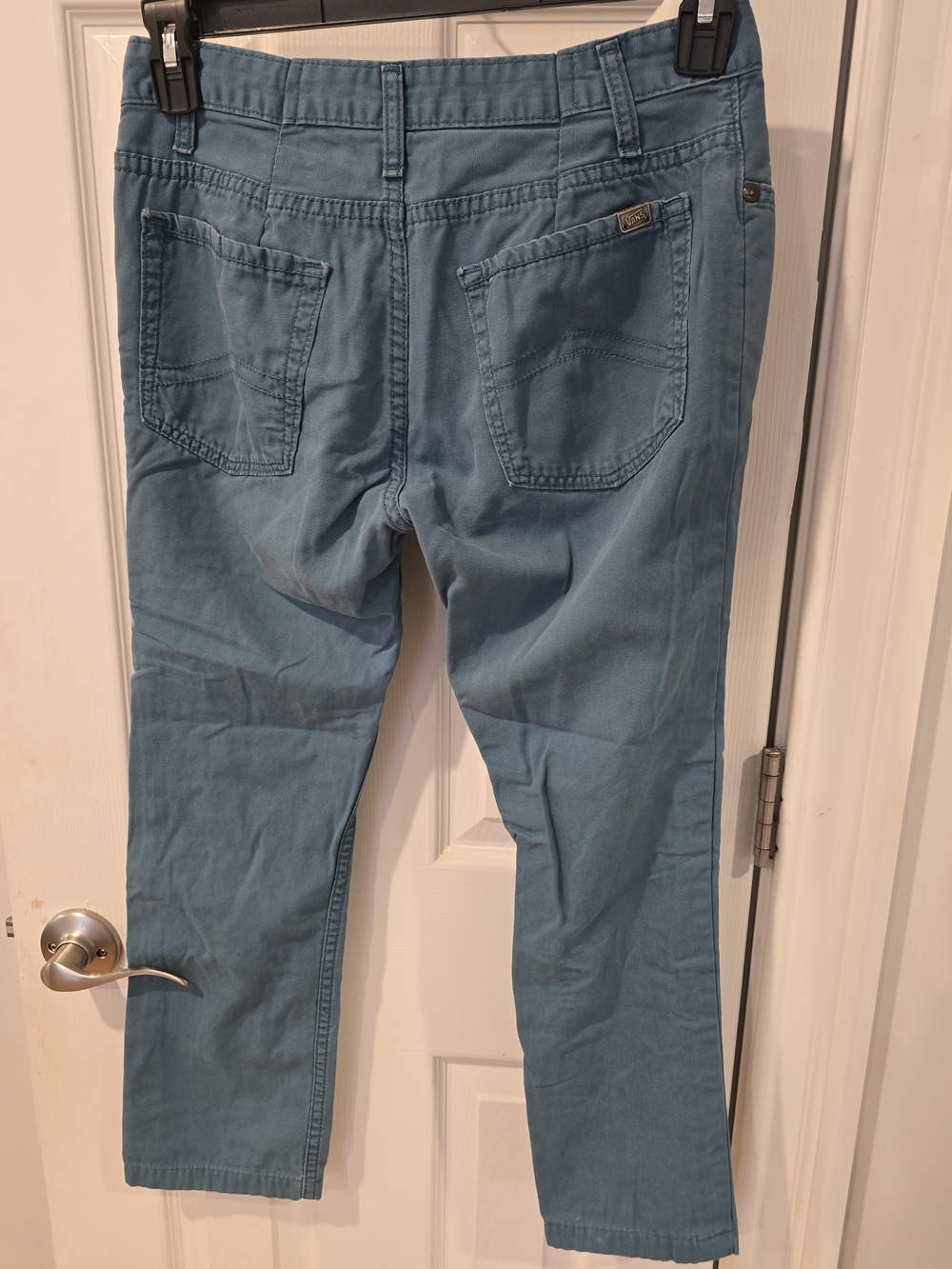 ​Vans V76 Skinny Skate Pants Men's Tag 32 (Altered to 29x25.5) Teal Canvas - Picture 2 of 7